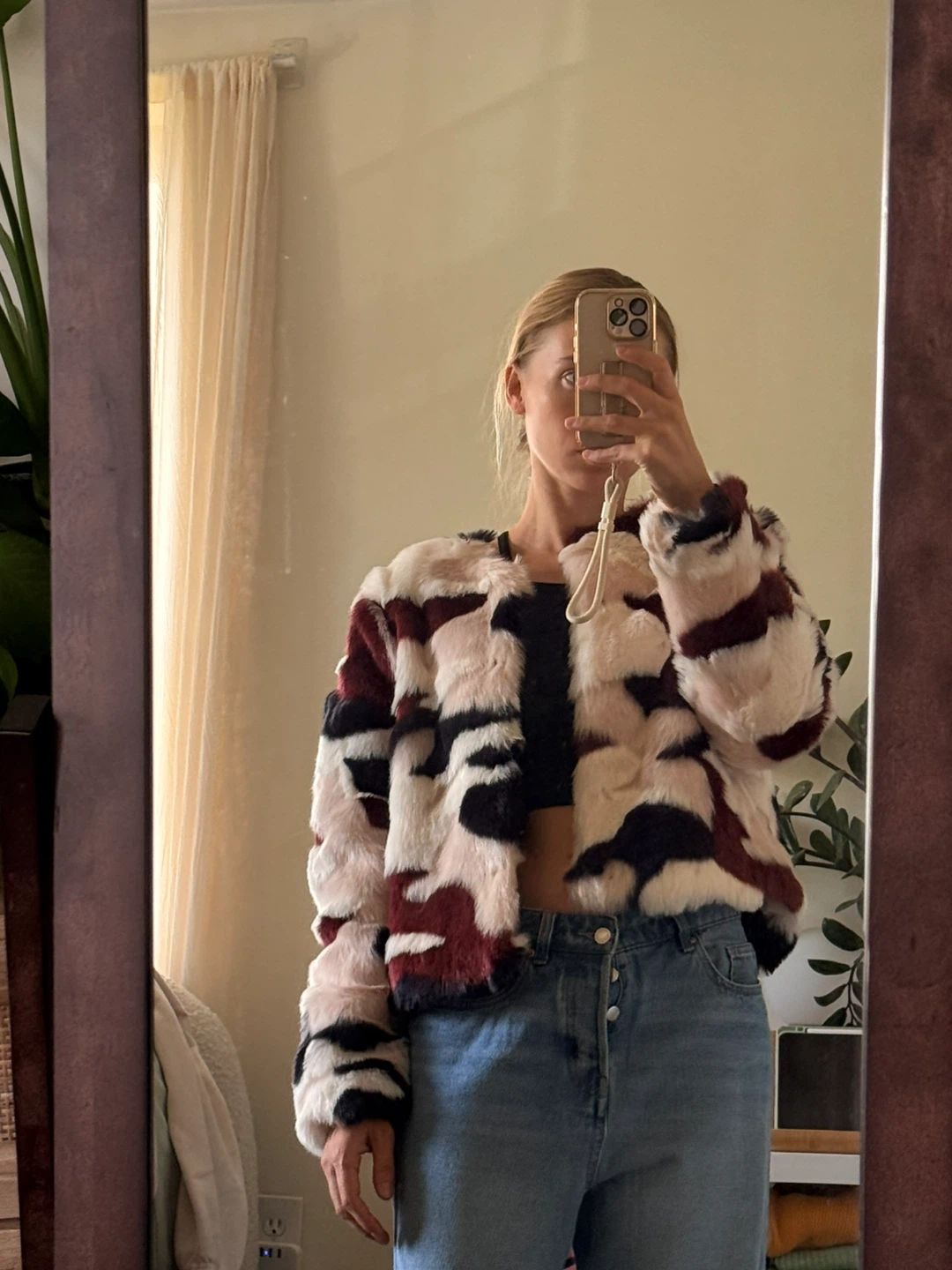 French Connection Faux Fur Camo Jacket - photo 4