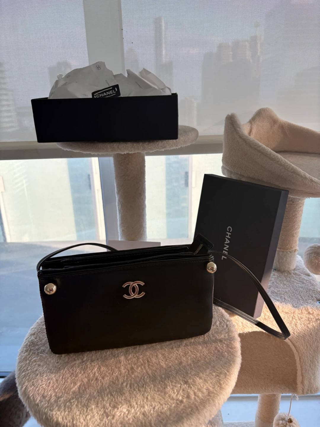 CHANEL chic stud Black Clutch Bag vip bag - photo 5