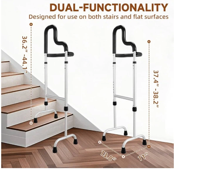Adjustable Height Stair Cane Walker