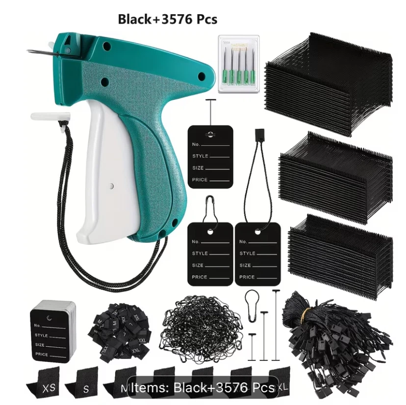 Clothes Tagging Gun Kit with 3576 Pcs Black Fasteners - photo 3