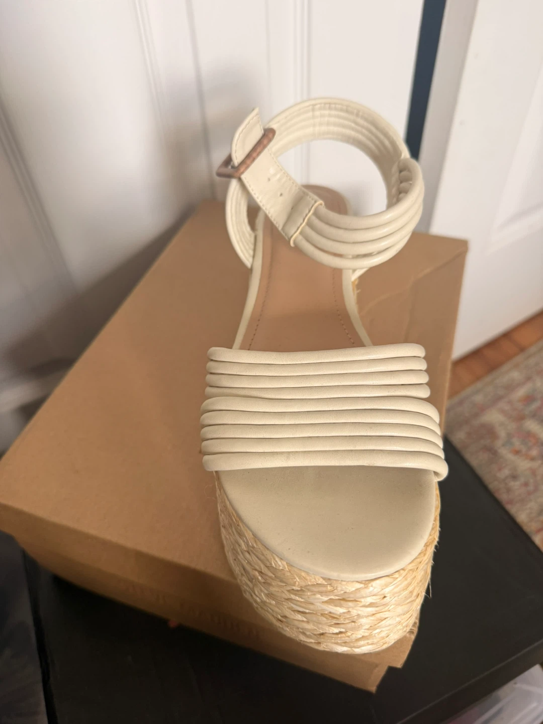 Cream Platform Espadrille Sandals - photo 5