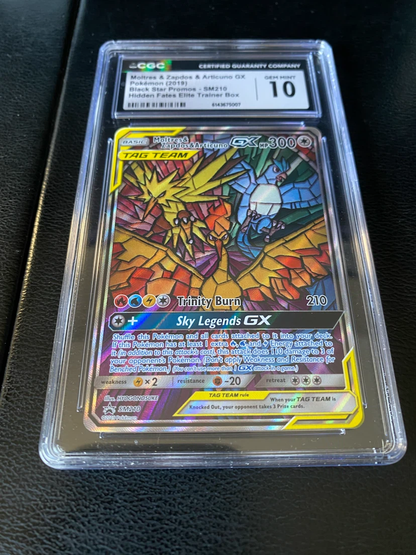 Pokemon Moltres & Zapdos & Articuno GX #SM210 CGC 10 Gem mint