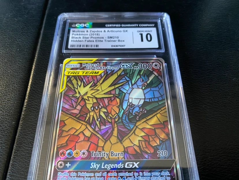 Pokemon Moltres & Zapdos & Articuno GX #SM210 CGC 10 Gem mint - photo 3