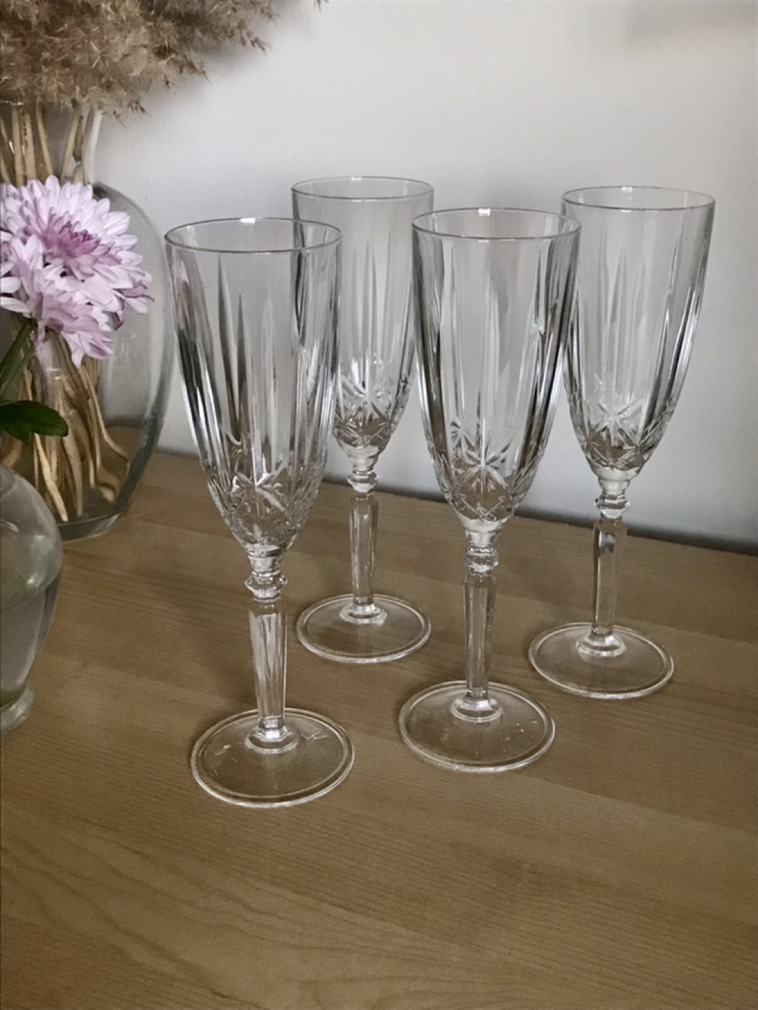 🥂 Gorgeous ✨NEW Set of Italian Crystal Champagne Flutes