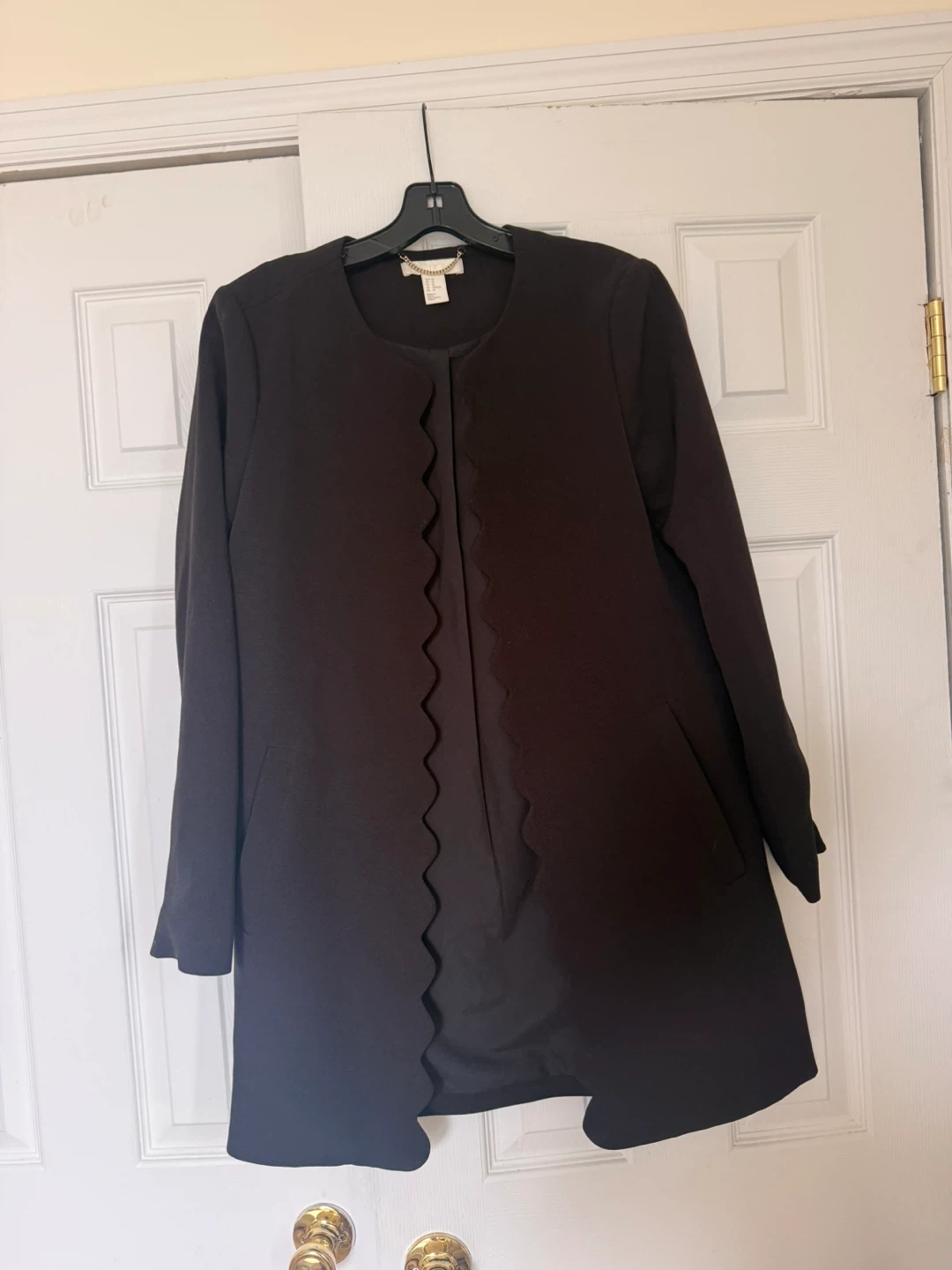 H&M Black Scalloped Edge Jacket