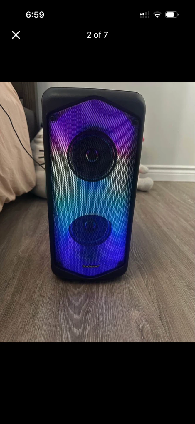 Brookstone Portable Bluetooth Speaker with Lights