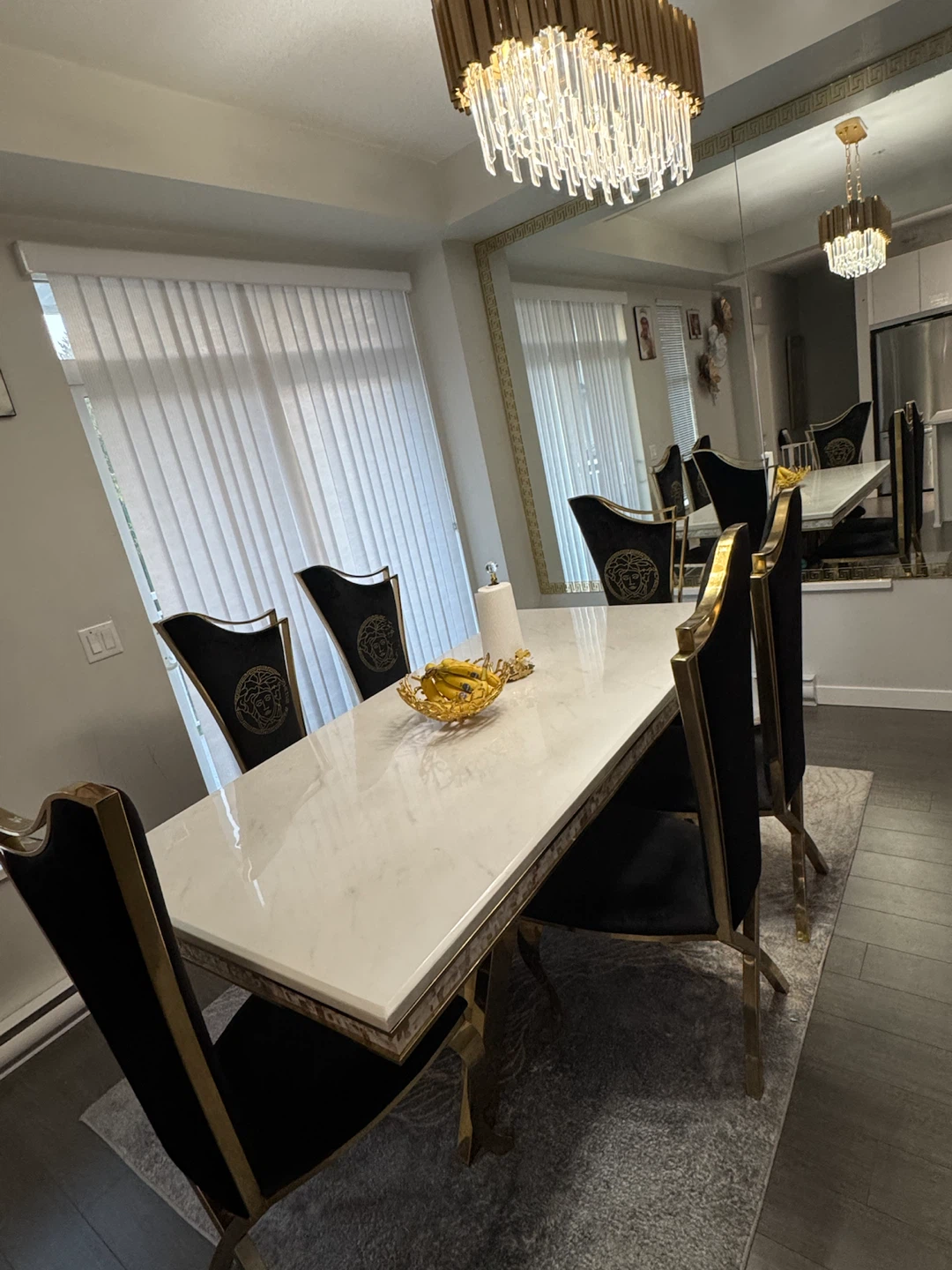 Black and Gold Dining and sofa Set