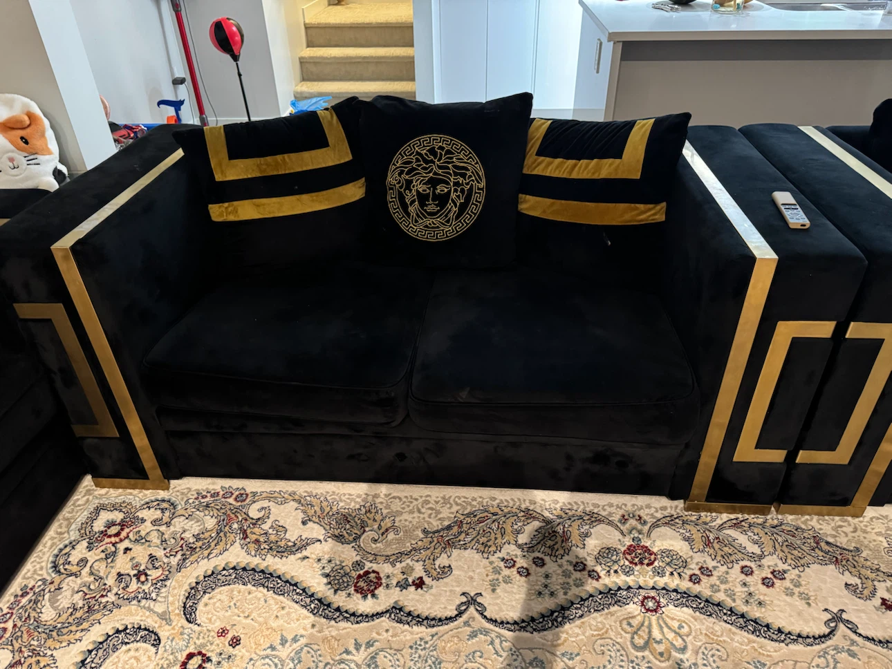 Black and Gold Dining and sofa Set - photo 5