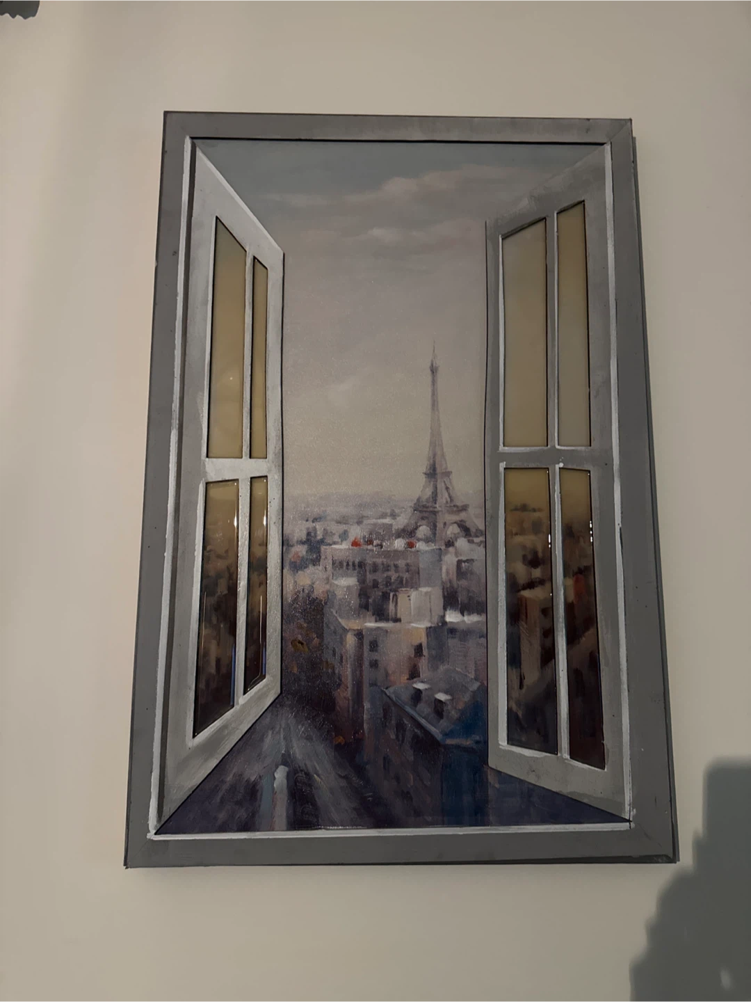 Open Window Paris Eiffel Tower Art