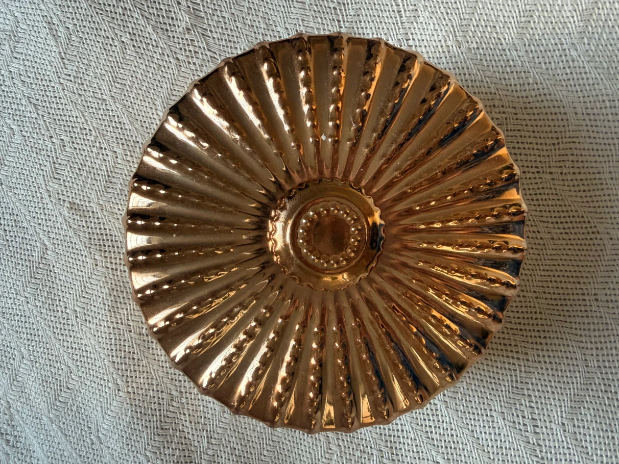 Decorative Rose Gold Glass Jar with Lid - photo 3