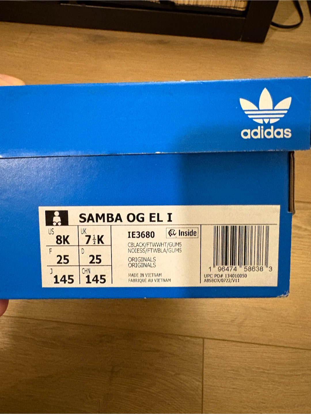 Adidas Samba OG EL I Shoes - Black White - photo 4