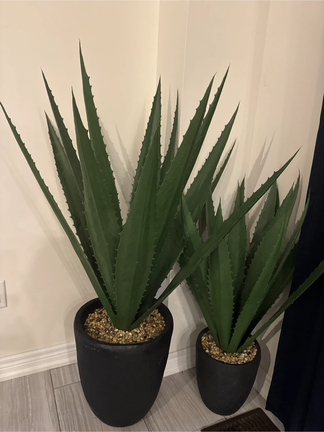 Artificial Agave Plants in Black Pots indoor/outdoor
