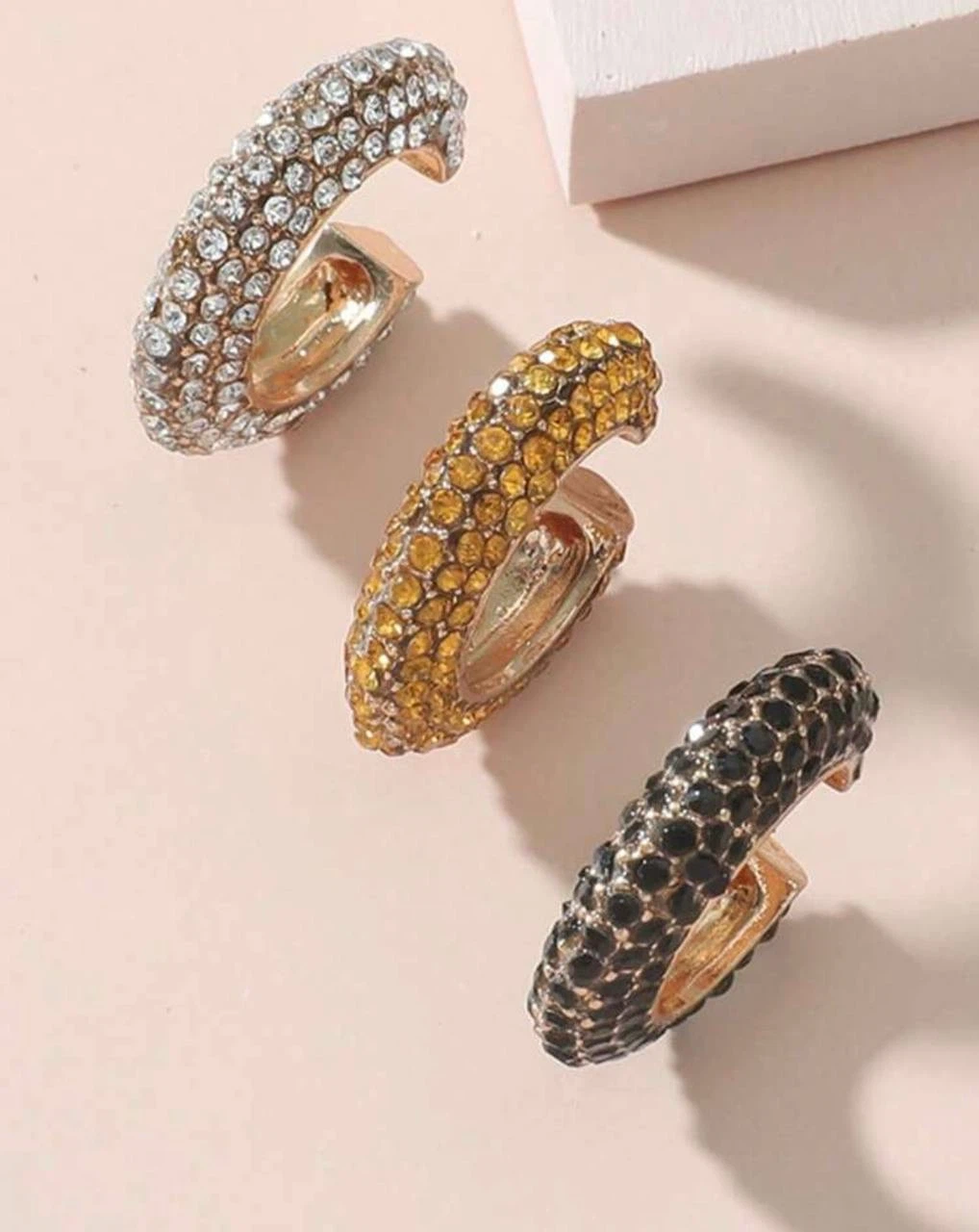 Set of 3 Crystal Ear Cuffs - photo 5