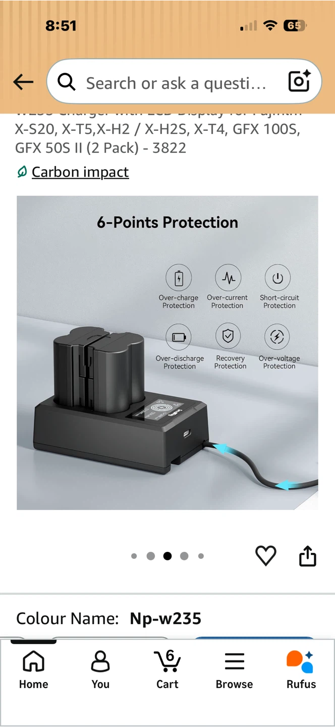 SmallRig NP-W235 Battery Charger Set with 2 Batteries - photo 5
