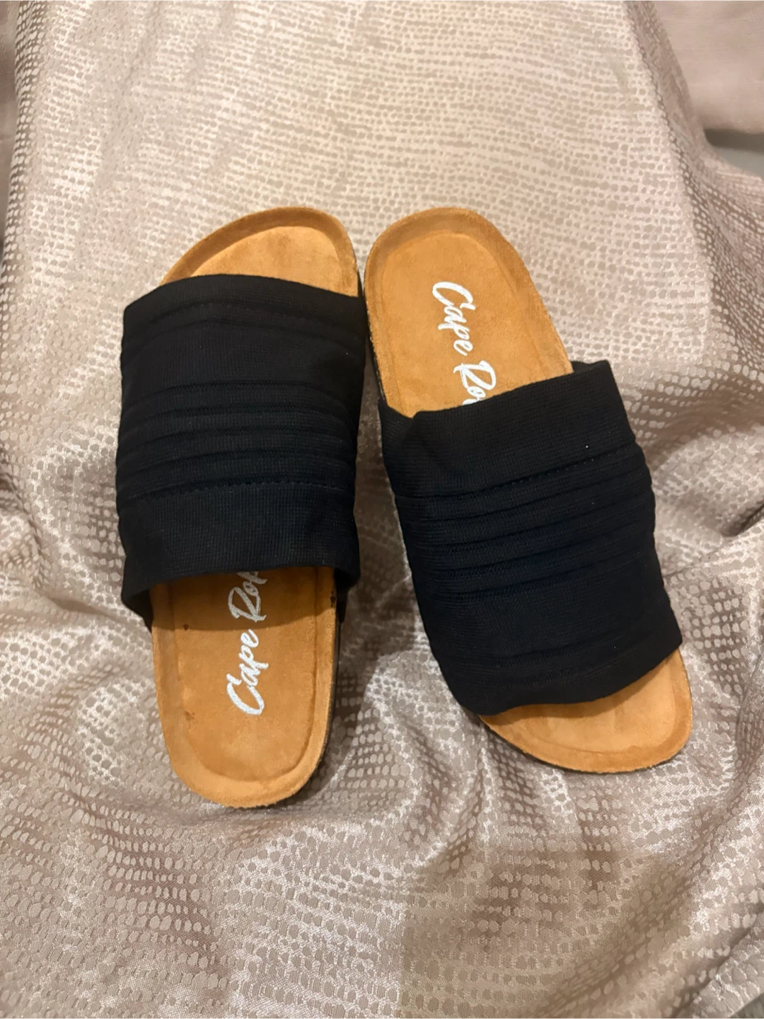 Black Slides Sandals