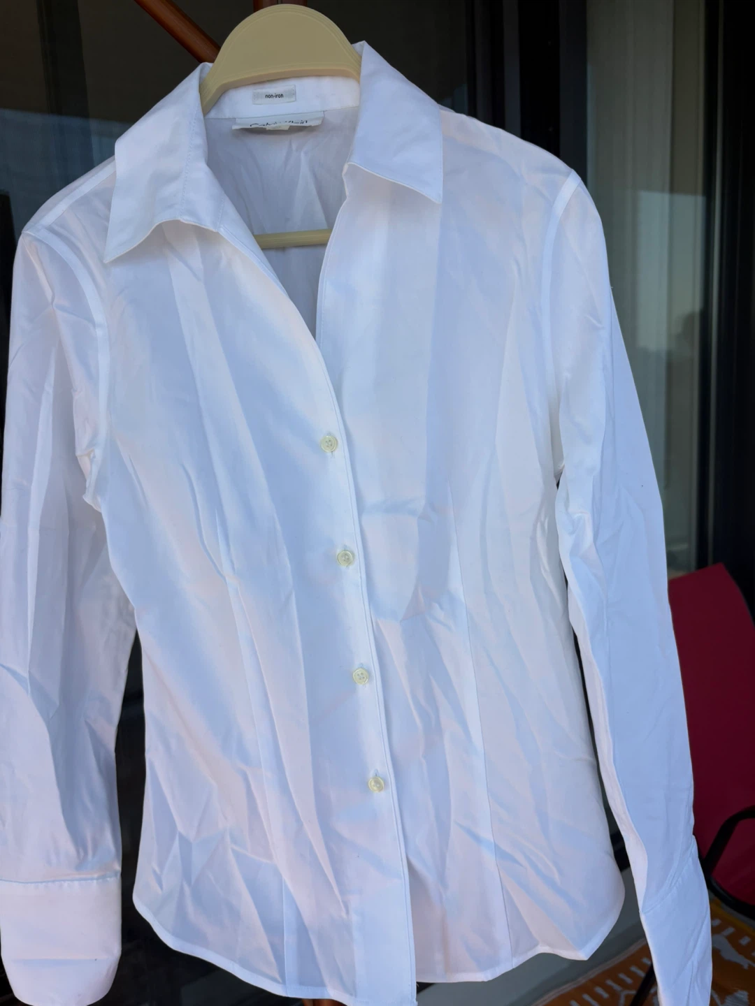 Calvin Klein White Non-Iron Button-Up Shirt Size 2 - photo 4