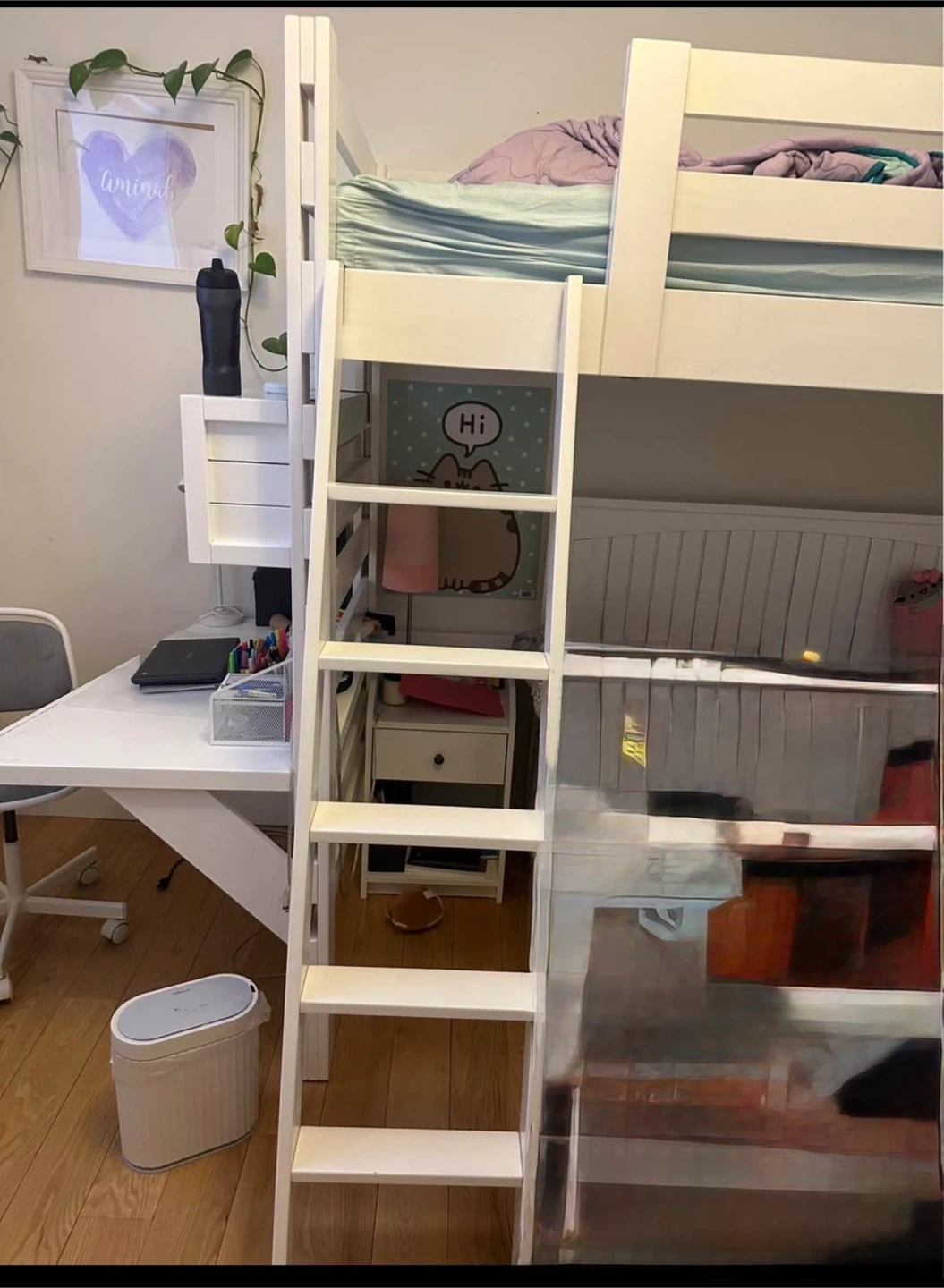 bunk bed with desk $295 - photo 2