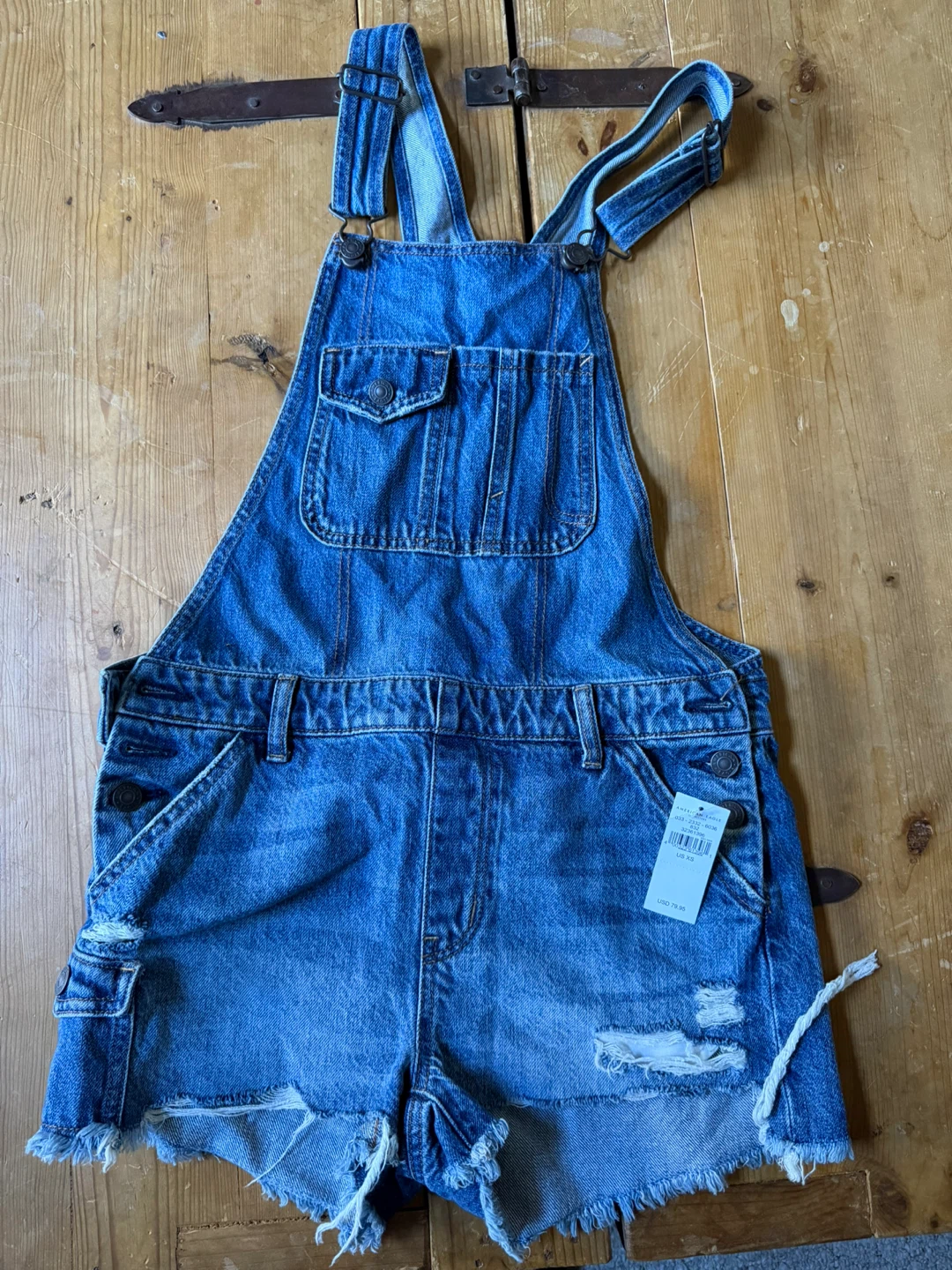 American Eagle Denim Overalls Shorts US XS
