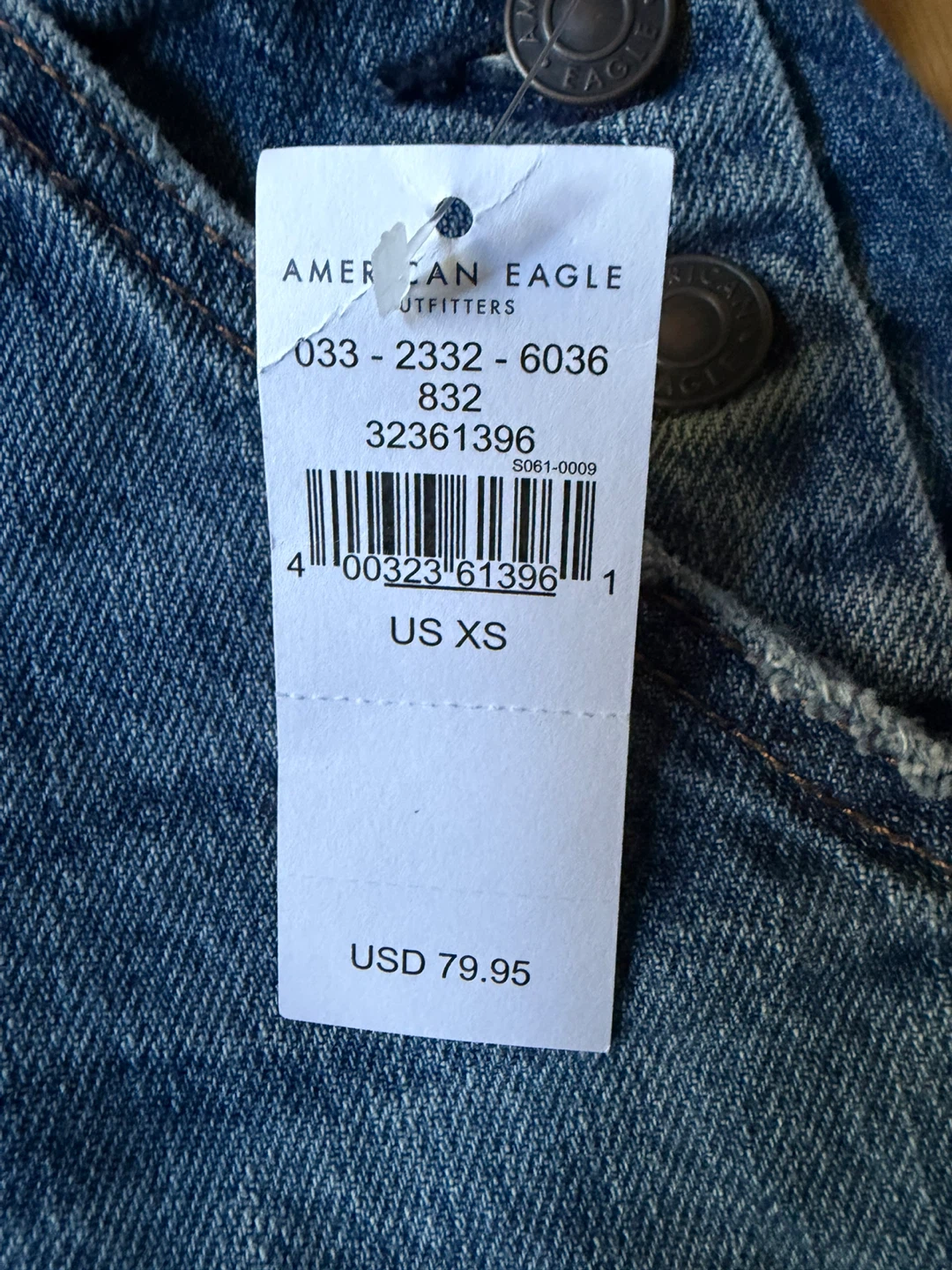American Eagle Denim Overalls Shorts US XS - photo 2