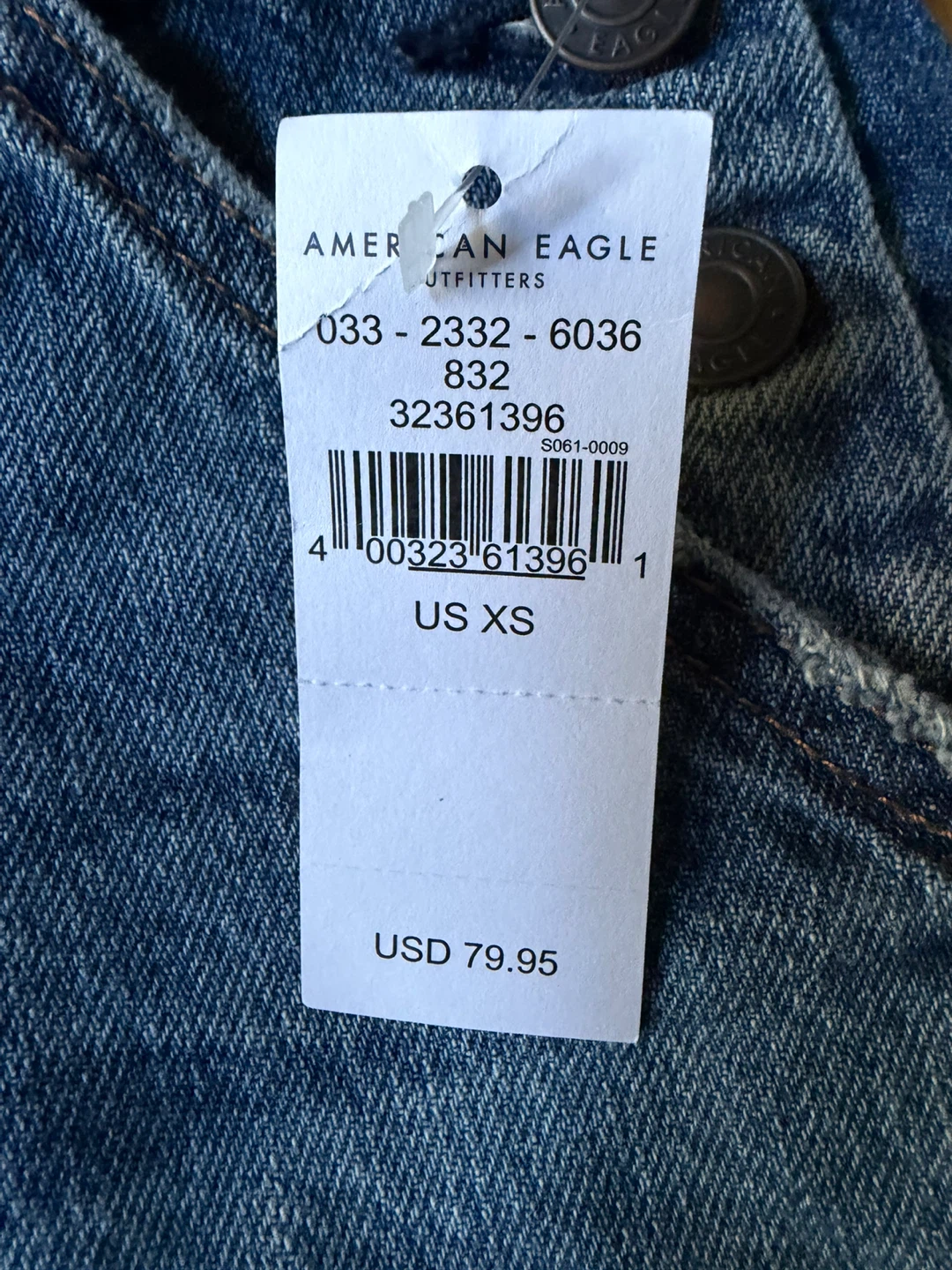 American Eagle Denim Overalls Shorts US XS - photo 3