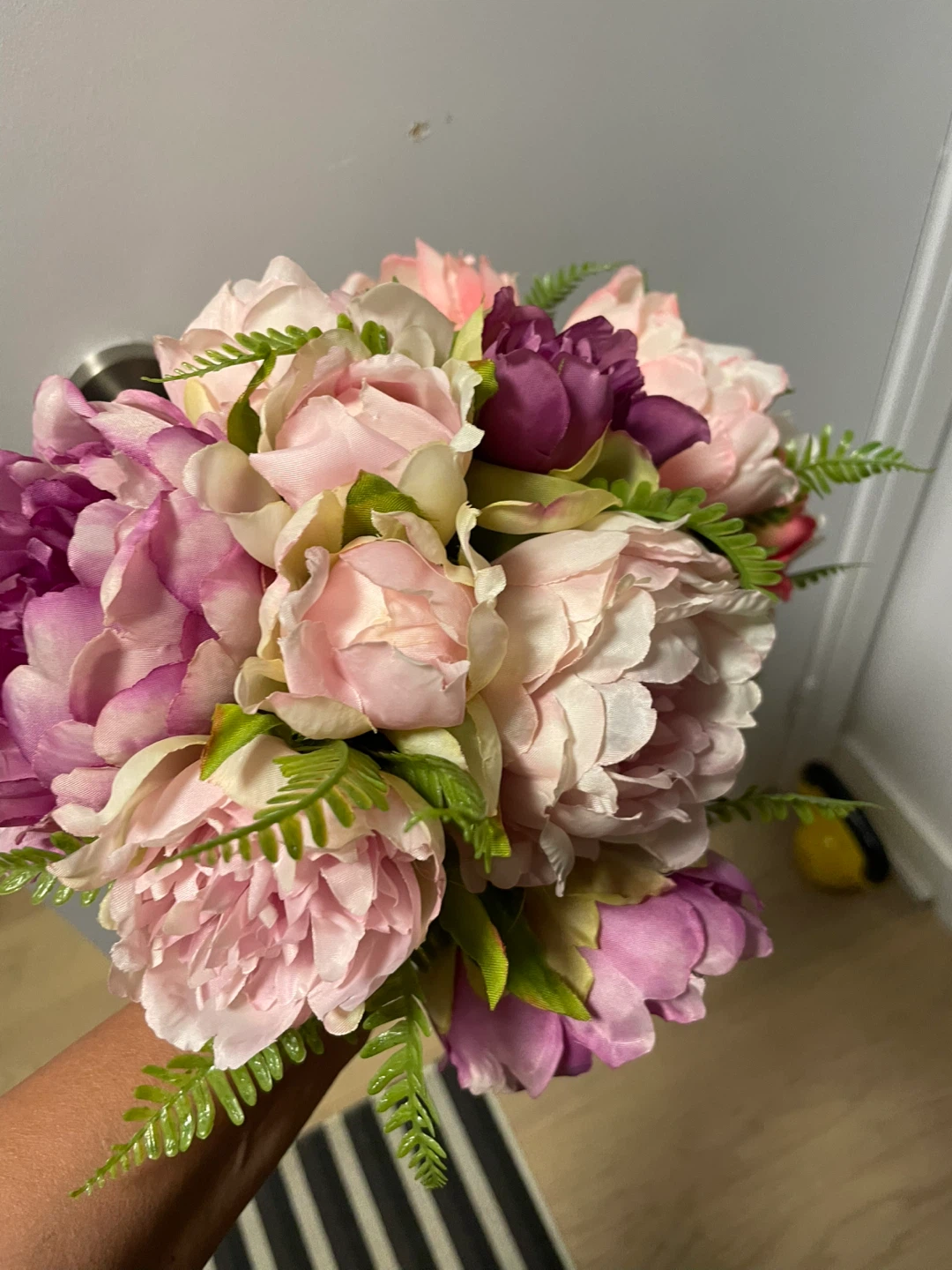 2 Artificial Flower Bouquet - Pink & Purple - photo 2