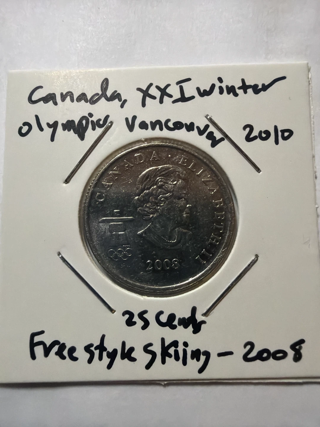 Canada 25 Cent Coin - Vancouver 2010 Olympics Freestyle Skiing