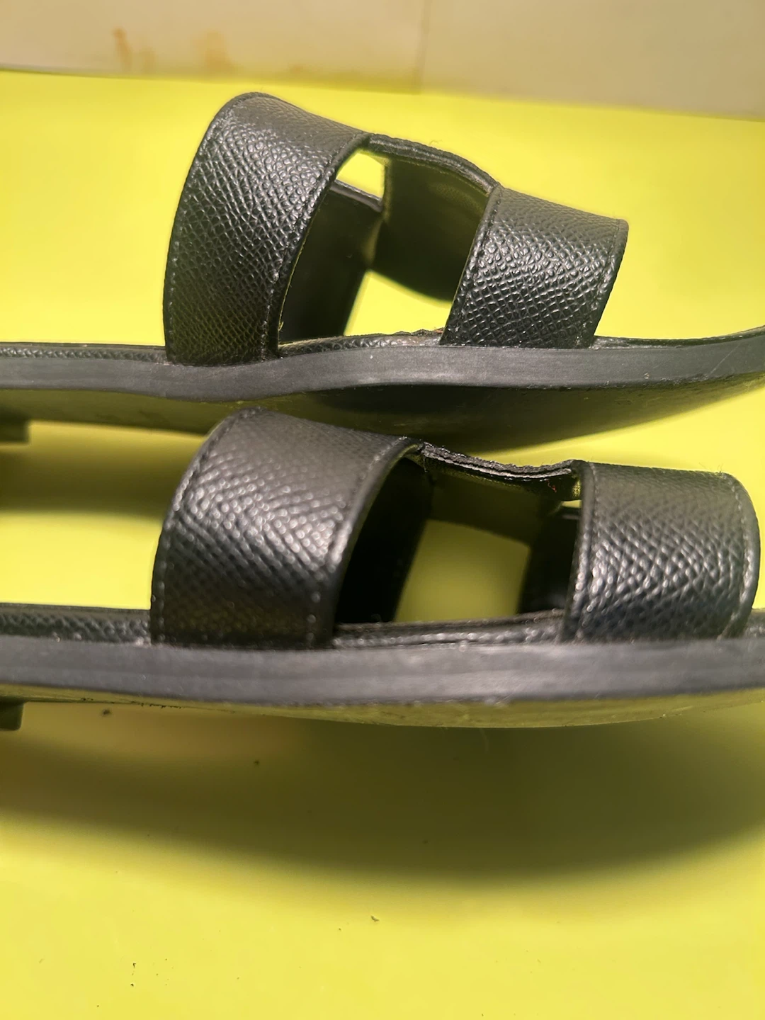Black Hermes Slides - Size 39 - photo 3