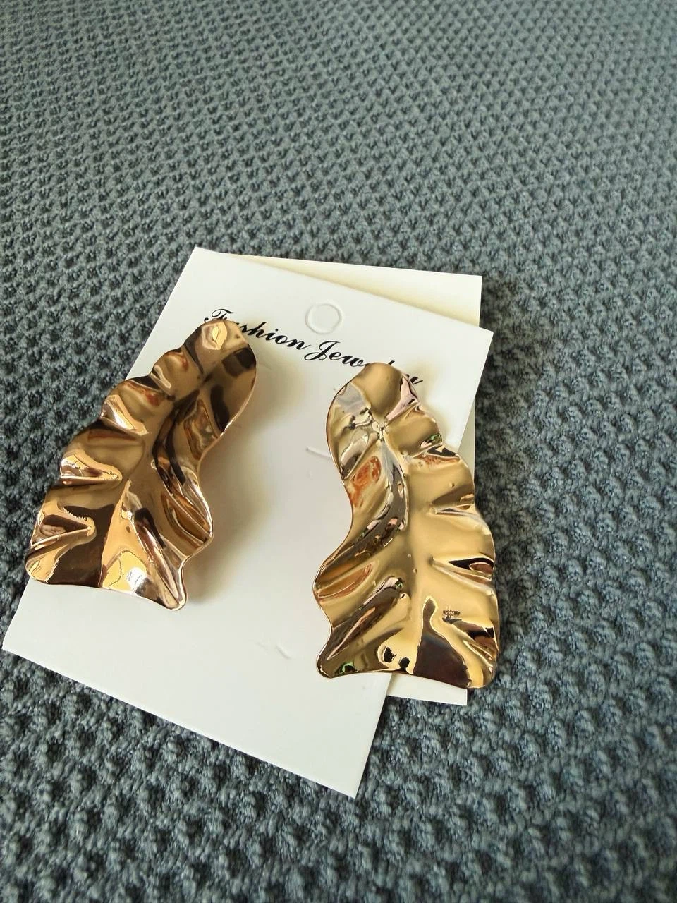Gold Leaf Statement Earrings