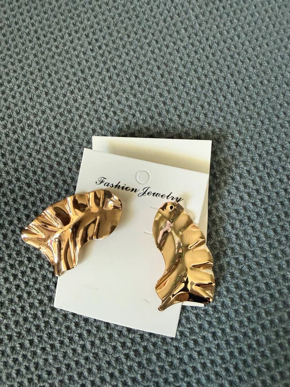 Gold Leaf Statement Earrings - photo 2