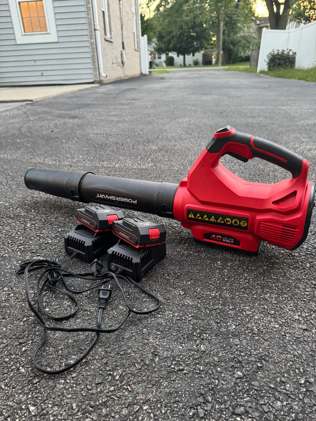 PowerSmart Cordless Leaf Blower with 2 Batteries