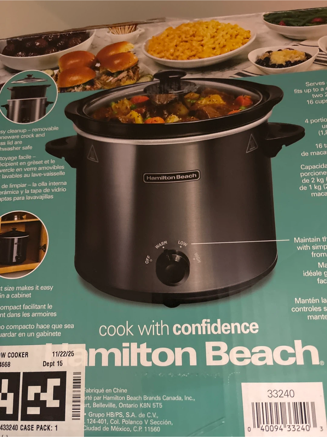 Hamilton Beach 4 Quart Round Slow Cooker - photo 2