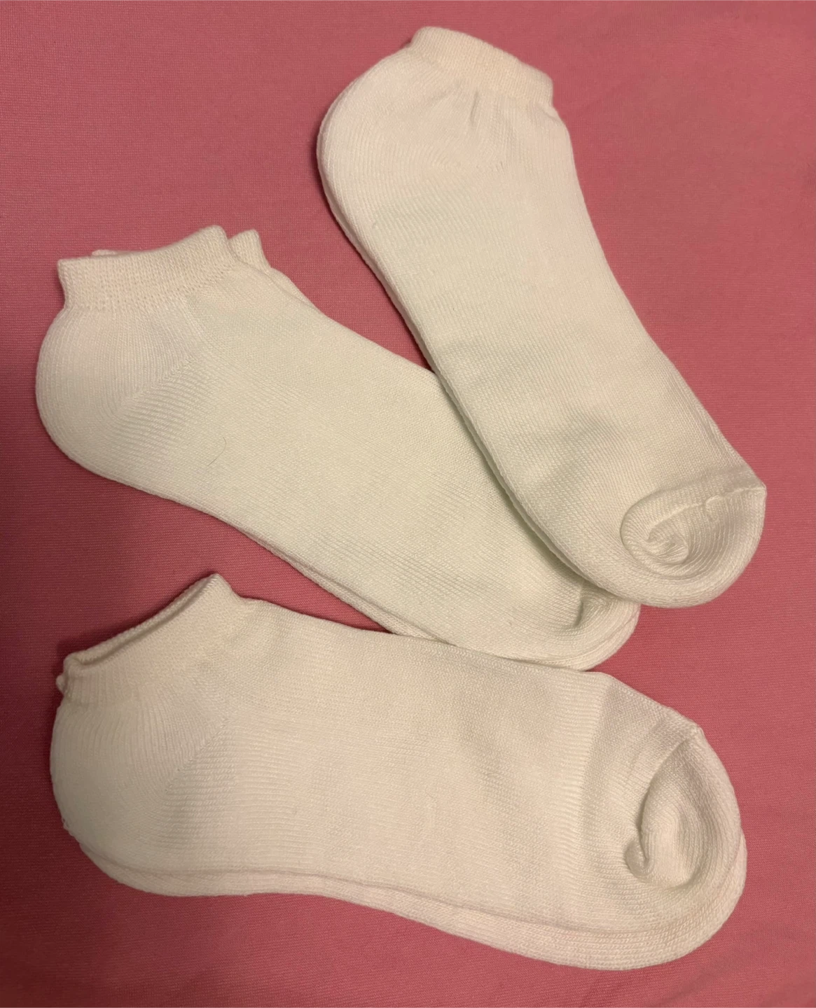 Three pairs of new white ankle socks-unisex - photo 2
