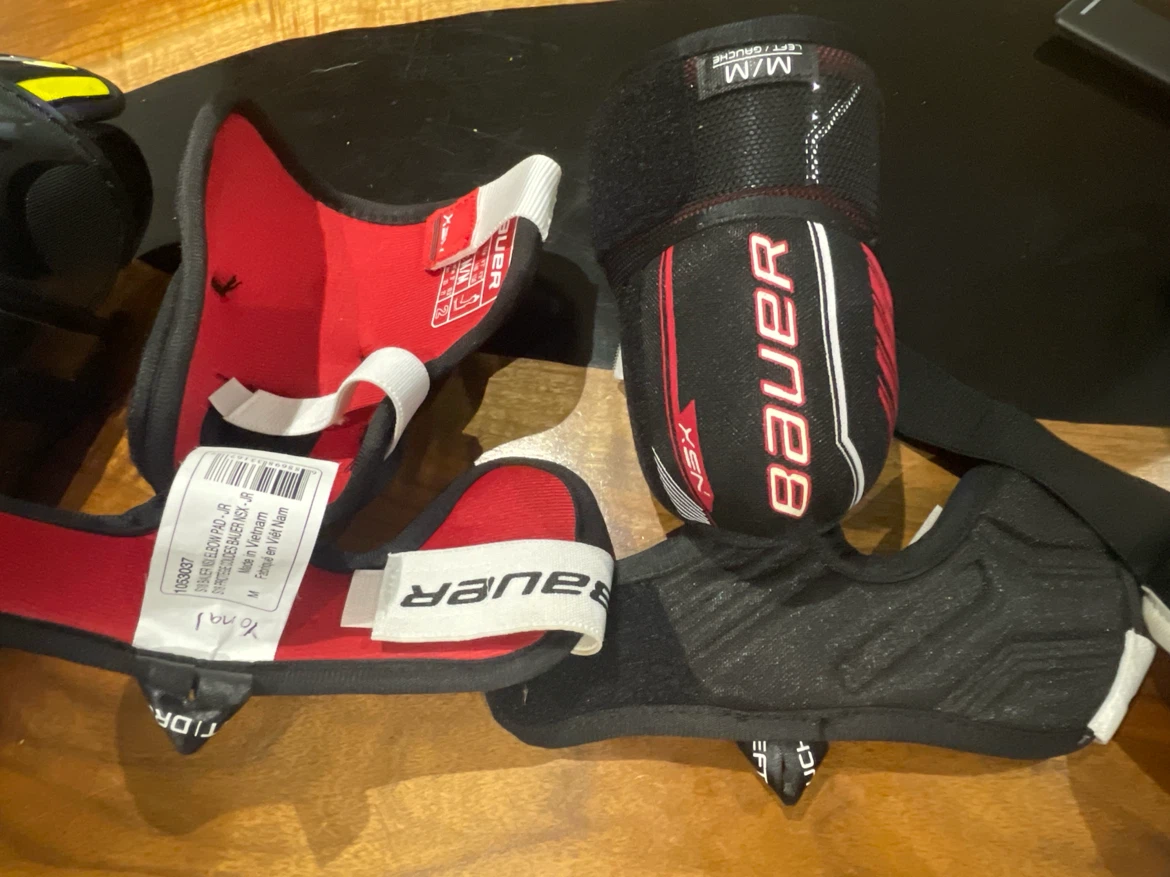 Bauer NSX Jr Hockey Shin Pads and Elbow Pads - photo 2