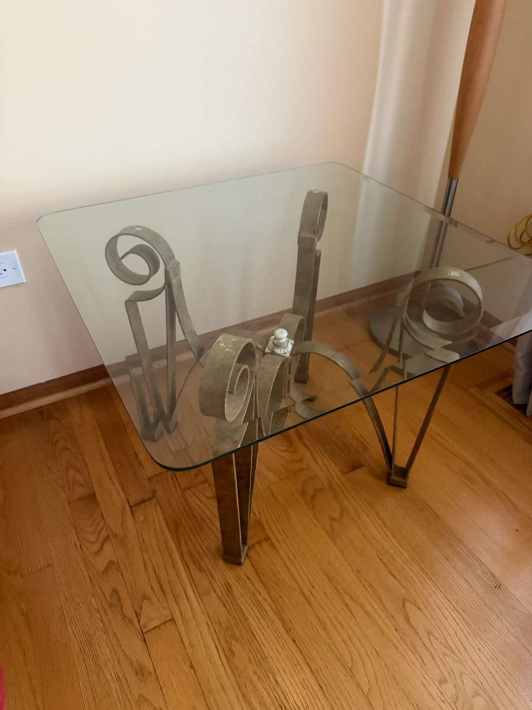 Set of 3 Glass top squared tables - photo 3