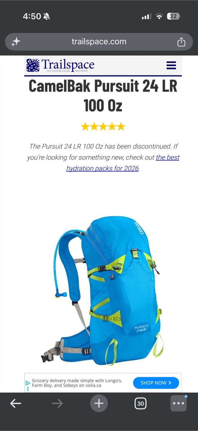 Like New CamelBak Pursuit 24 LR 100 Oz Hydration Pack