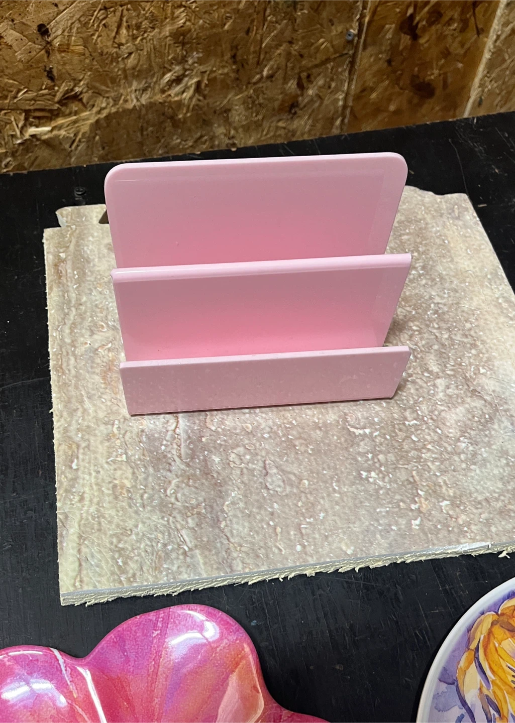 Pink Letter Holder or Desk Organizer