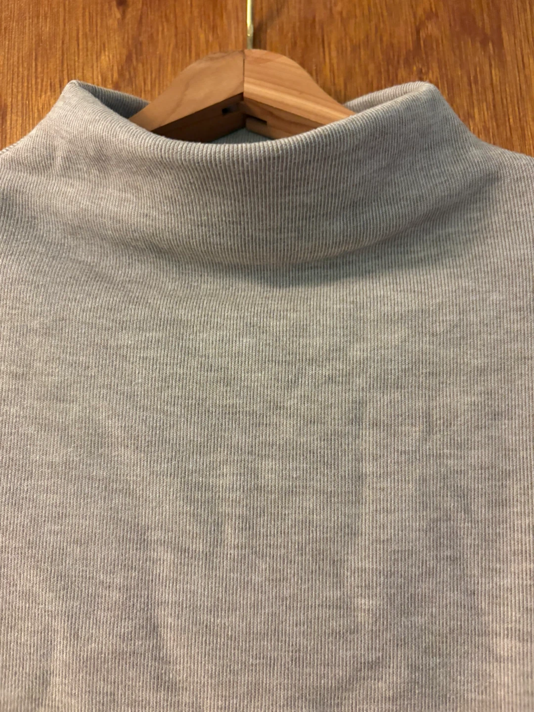 Light Camel/Grey Mock Neck Top