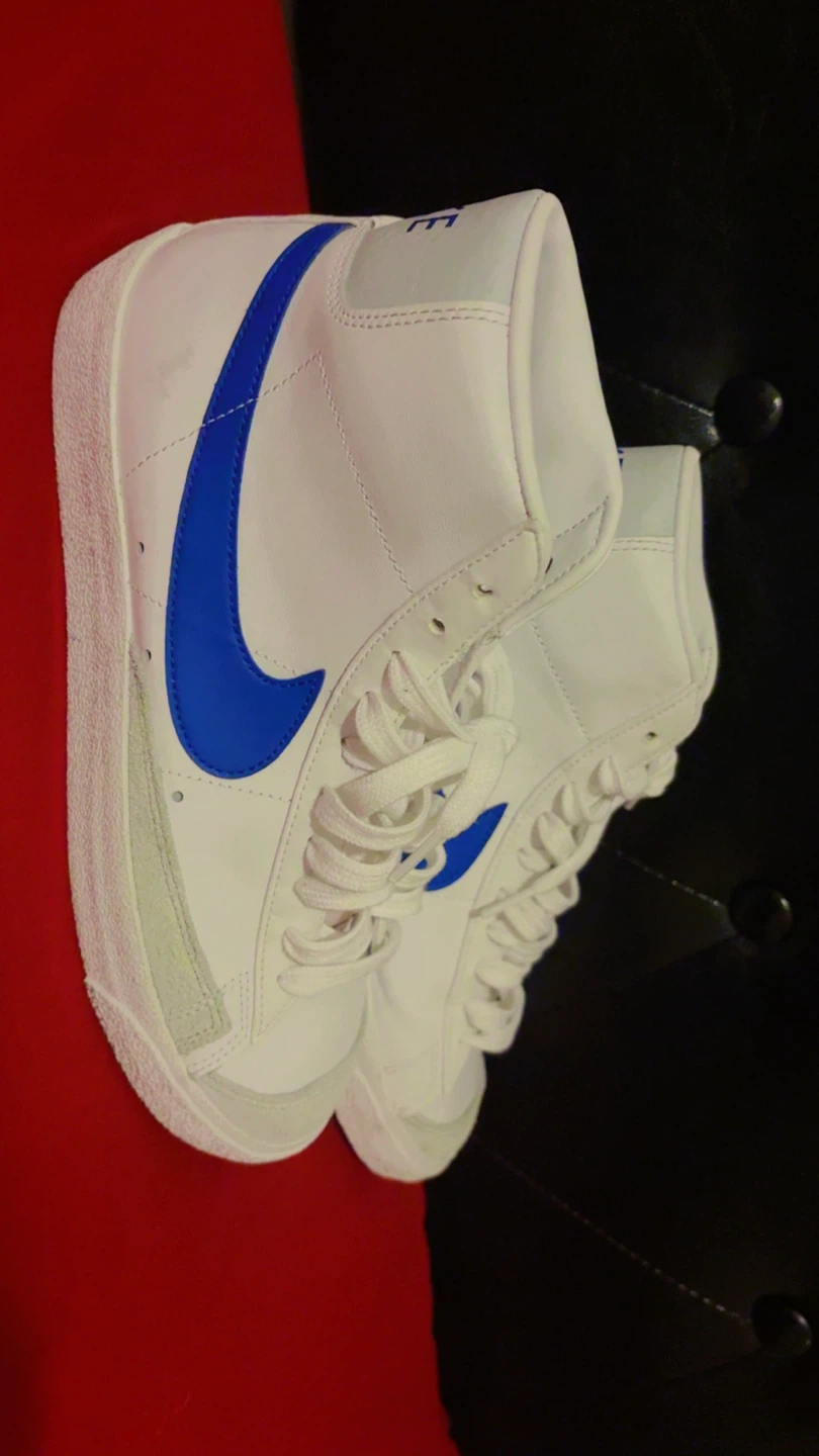 Nike Blazer Mid '77 Vintage Men's High Top Sneakers White/Blue - photo 2