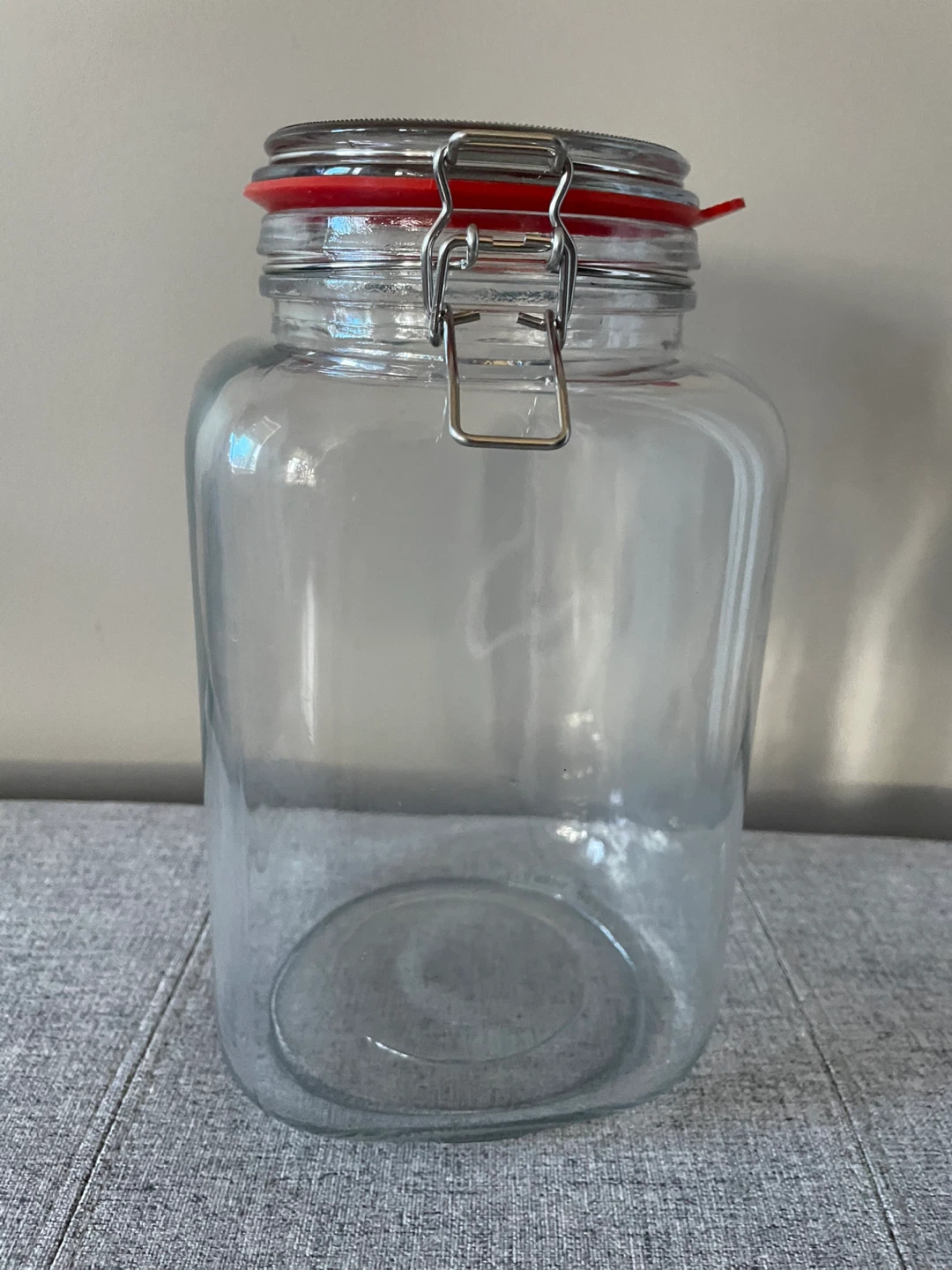Large Glass Storage Jar with Clamp Lid