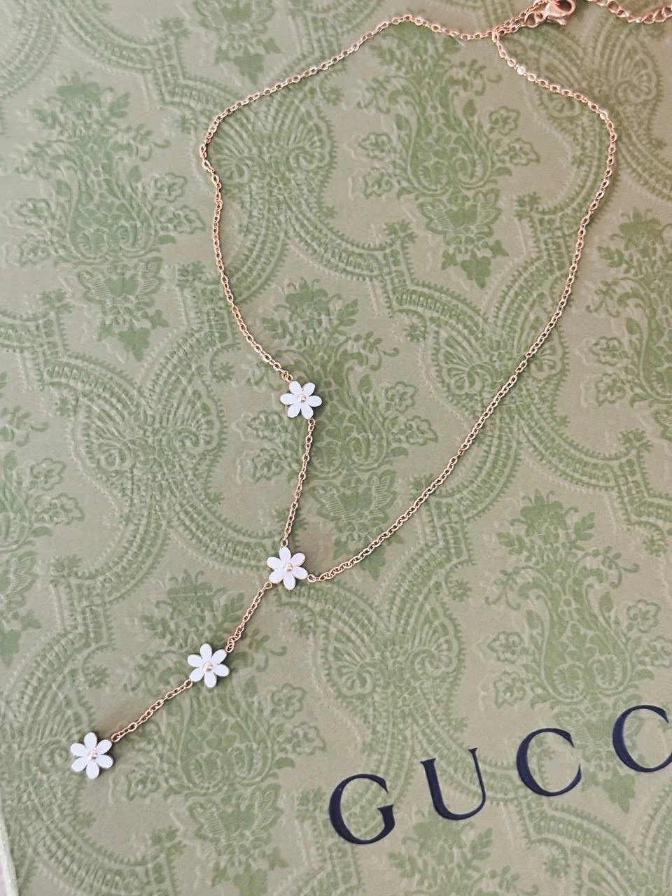 Daisy Flower Y-Shape Necklace - photo 5