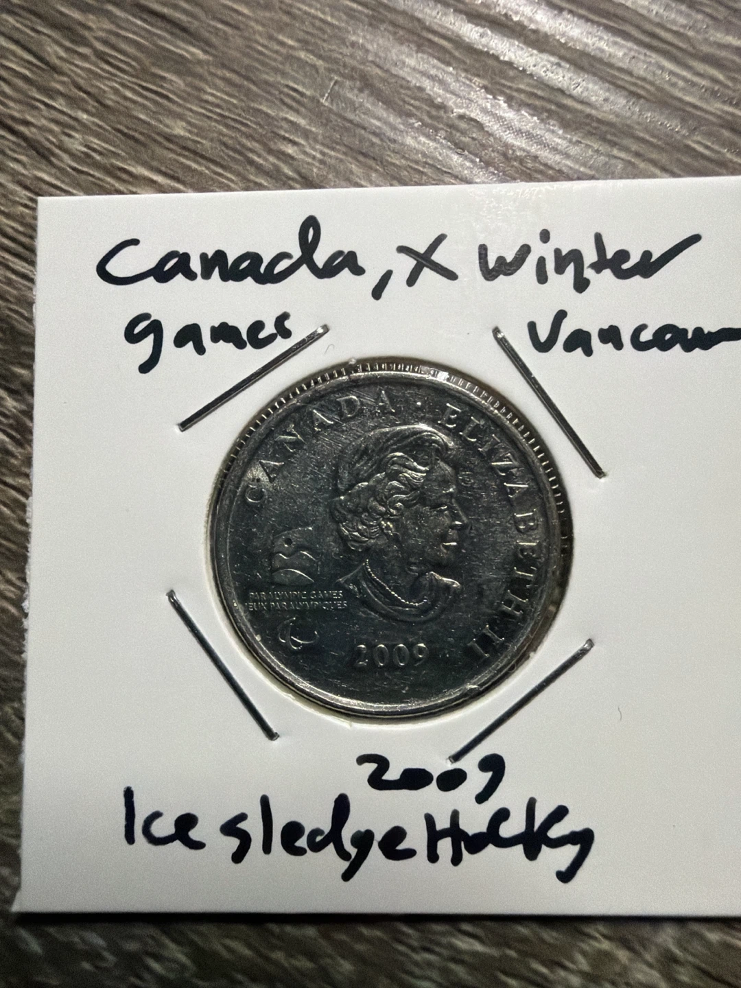 2010 Vancouver Winter Games 25 Cent Coin - Ice Sledge Hockey