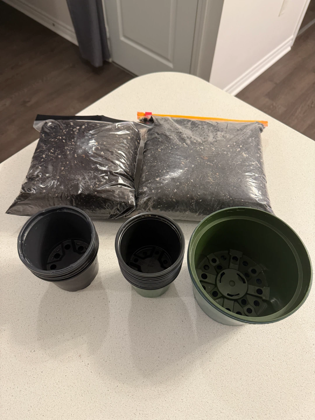 Assorted Plant Pots and Soil - photo 2