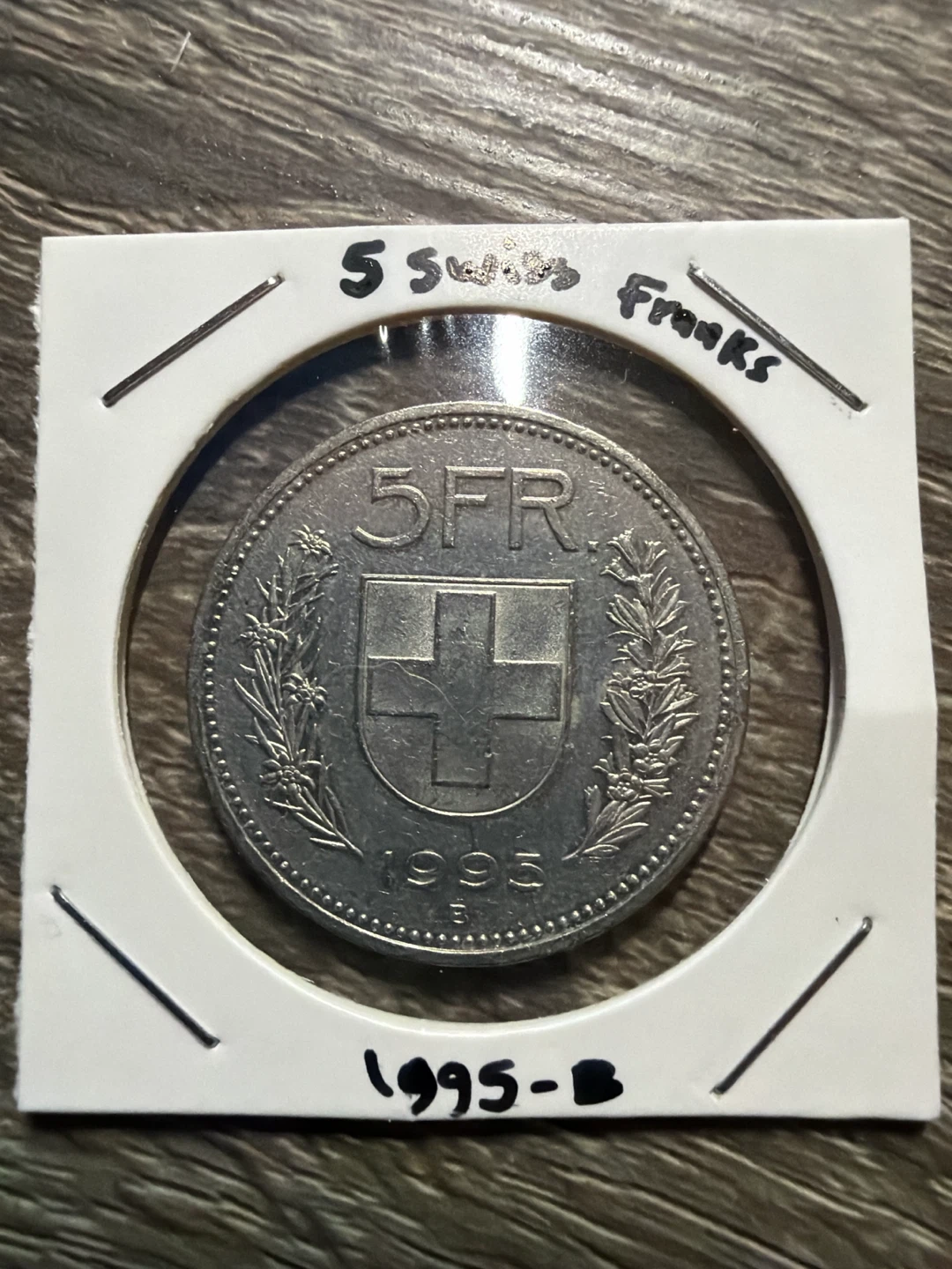 5 Swiss Francs Coin 1993