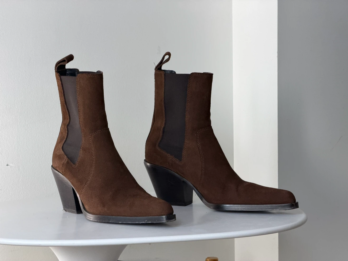 Brown Suede Chelsea Boots Zara boots