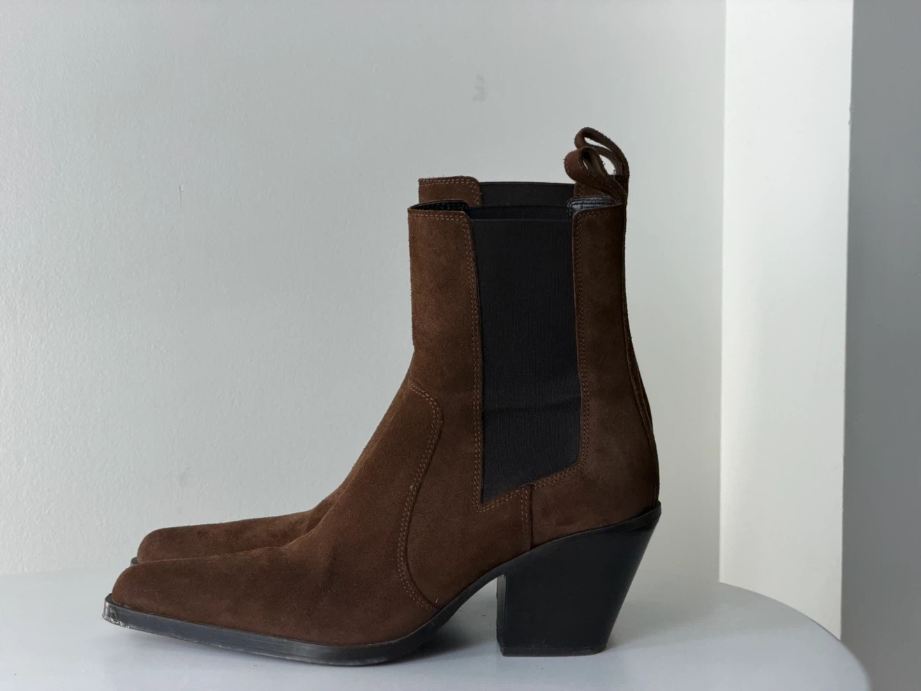 Brown Suede Chelsea Boots Zara boots - photo 5