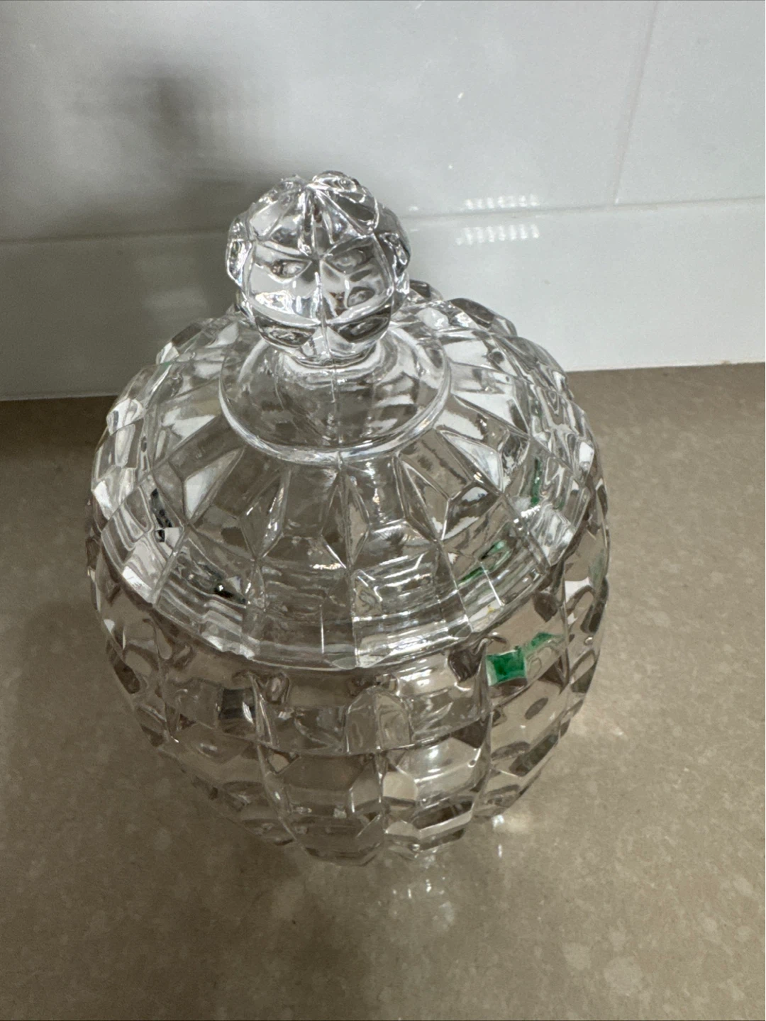 Victorian 1889 Crystal Bisquit Barrell Cookie Jar & Lid - photo 2