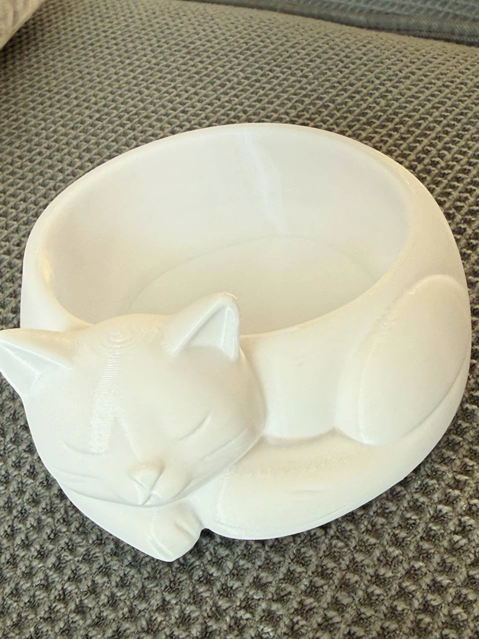 White Sleeping Cat Jewelry & Storage Tray - photo 3