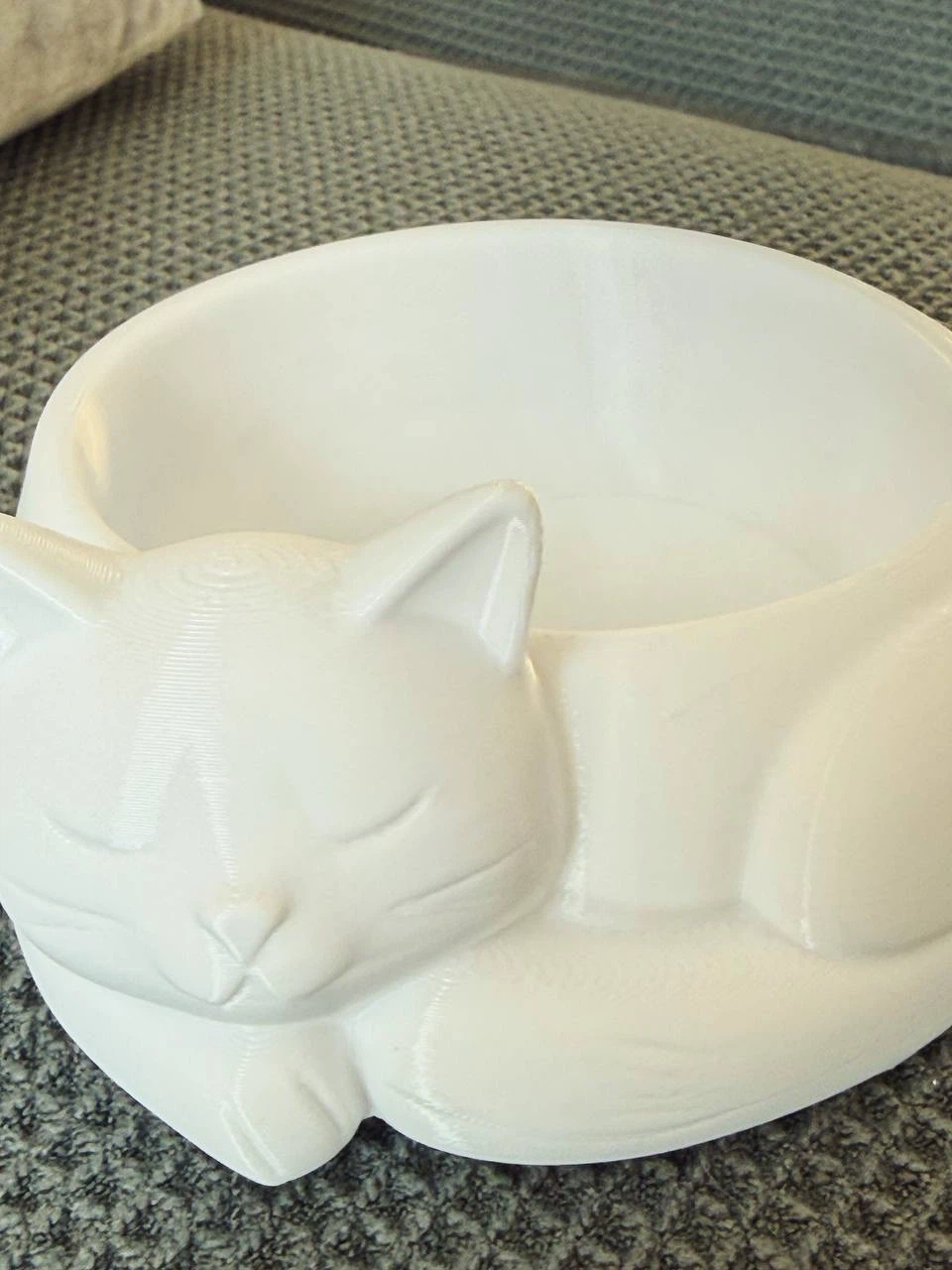 White Sleeping Cat Jewelry & Storage Tray - photo 4