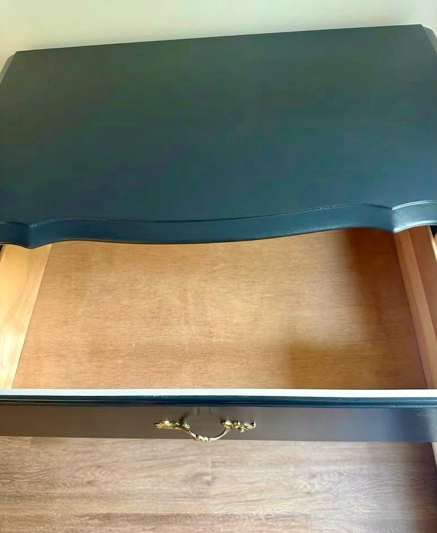 Refinished Black Dresser with Gold Accents - photo 5