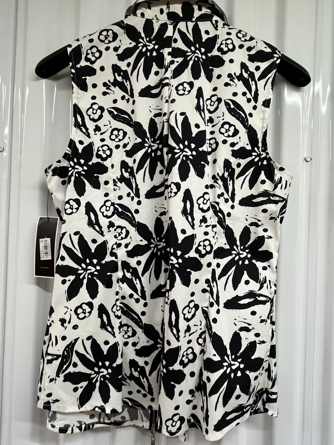 Alfani Petite Sleeveless Black and White Floral - photo 3